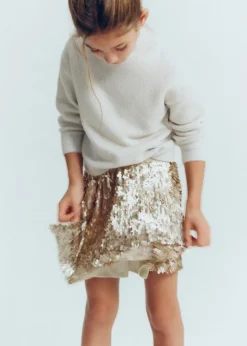 Dzieci MANGO Szorty I Spódnice*Cekinowa spódnica w m kolorze