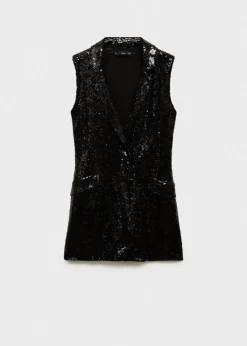 MANGO Sukienki I Kombinezony*Cekinowy kombinezon z klapami