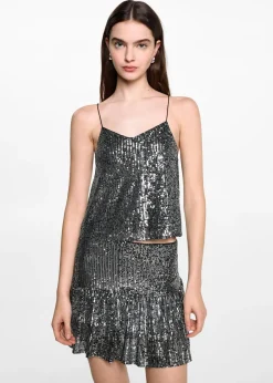 MANGO Koszule I Bluzki|Koszulki I Topy*Cekinowy top