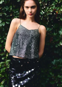 MANGO Koszule I Bluzki|Koszulki I Topy*Cekinowy top