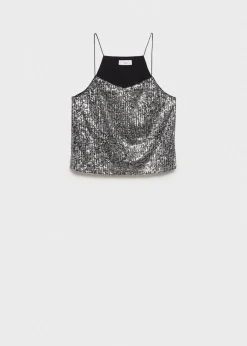 MANGO Koszule I Bluzki|Koszulki I Topy*Cekinowy top