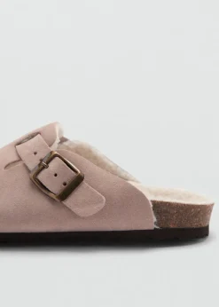 Dzieci MANGO Buty*Chodaki skórzane z wyściółką z baranka