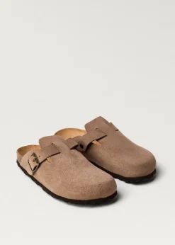 MANGO Buty*Chodaki skórzane ze sprzączką