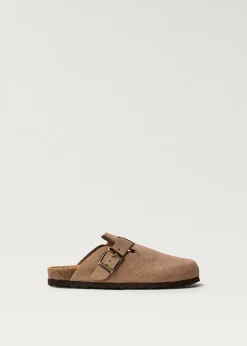 MANGO Buty*Chodaki skórzane ze sprzączką