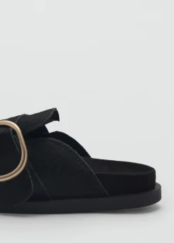 MANGO Buty*Chodaki skórzane ze sprzączką