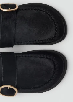 MANGO Buty*Chodaki skórzane ze sprzączką