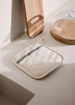 MANGO Ścierki I Fartuchy|Akcesoria Kuchenne*Chwytak kuchenny z 100% bawełny z ozdobnym paskiem