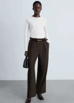 MANGO Koszulki*Cienka koszulka z okrągłym dekoltem