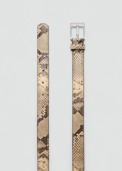 MANGO Paski*Cienki pasek z wężowym wzorem