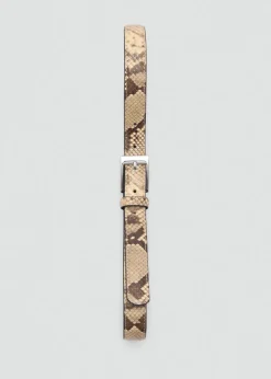 MANGO Paski*Cienki pasek z wężowym wzorem