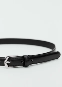 MANGO Paski|Akcesoria Skórzane*Cienki skórzany pasek