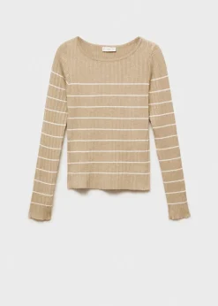 MANGO Swetry I Kardigany*Ściągaczowy sweter w pasy