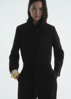 MANGO Kurtki*Crop lapel suit jacket