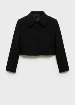 MANGO Kurtki*Crop lapel suit jacket