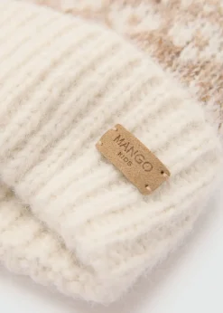 Dzieci MANGO Szaliki I Czapki|Więcej Akcesoriów*Czapka żakardowa z pomponem