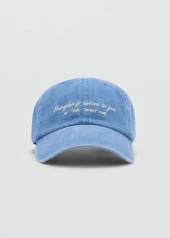 MANGO Więcej Akcesoriów*Czapka z ozdobnym haftem