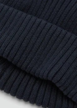 MANGO Szaliki, Czapki I Rękawiczki*Czapka z prążkowanej dzianiny bawełnianej