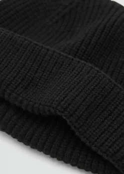 MANGO Szaliki, Czapki I Rękawiczki*Czapka z prążkowanej dzianiny
