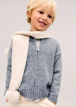 Dzieci MANGO Akcesoria*Czapkoszalik z pomponami