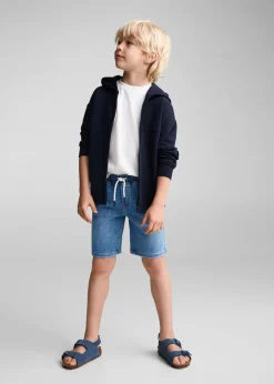 Dzieci MANGO Bermudy*Denimowe bermudy z elastycznym pasem
