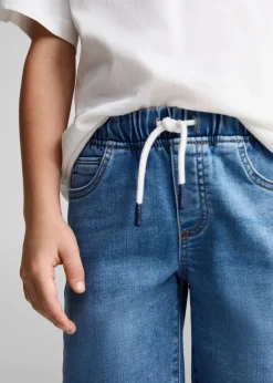 Dzieci MANGO Bermudy*Denimowe bermudy z elastycznym pasem