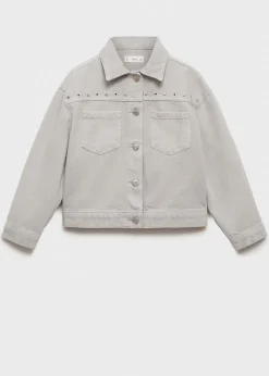 Dzieci MANGO Płaszcze I Kurtki*Dżinsowa kurtka z ćwiekami