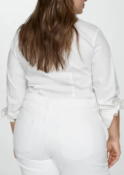 MANGO Dżinsy*Dżinsy Blanca o prostym kroju crop