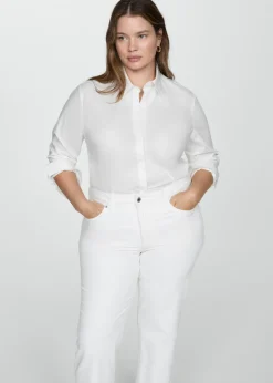 MANGO Dżinsy*Dżinsy Blanca o prostym kroju crop