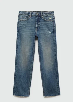 MANGO Dżinsy*Dżinsy Blanca o prostym kroju crop