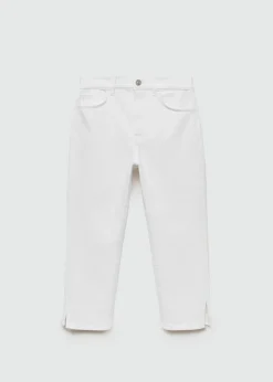 MANGO Dżinsy*Dżinsy capri z rozcięciem z boku