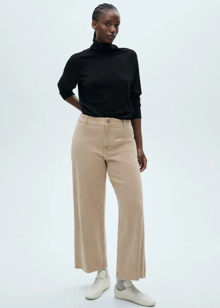 MANGO Dżinsy*Dżinsy Catherin culotte z wysokim stanem