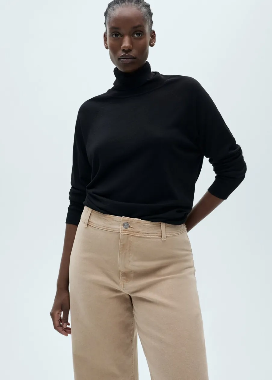 MANGO Dżinsy*Dżinsy Catherin culotte z wysokim stanem