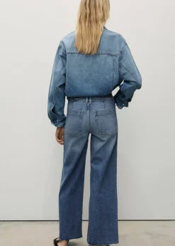 MANGO Dżinsy*Dżinsy Catherin culotte z wysokim stanem