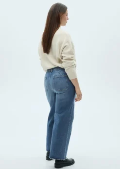 MANGO Dżinsy*Dżinsy Catherin culotte z wysokim stanem