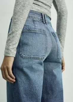 MANGO Dżinsy*Dżinsy Catherin culotte z wysokim stanem