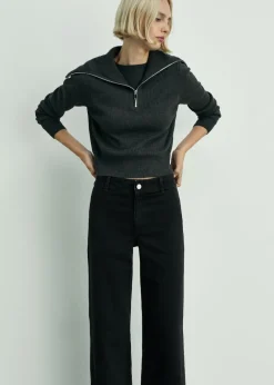 MANGO Dżinsy*Dżinsy Catherin culotte z wysokim stanem