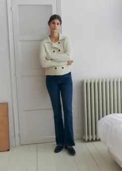 MANGO Dżinsy*Dżinsy ciążowe z rozszerzanymi nogawkami