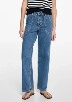 MANGO Dżinsy*Dżinsy culotte z kieszeniami