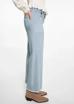 MANGO Spodnie*Dżinsy culotte z kieszeniami