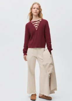 MANGO Spodnie*Dżinsy culotte z kieszeniami