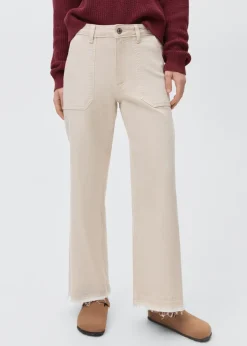 MANGO Spodnie*Dżinsy culotte z kieszeniami