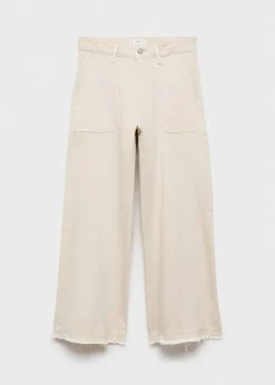 MANGO Spodnie*Dżinsy culotte z kieszeniami