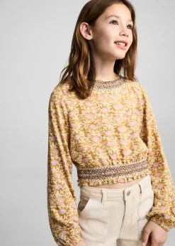 Dzieci MANGO Dżinsy*Dżinsy culotte z postrzępionymi nogawkami