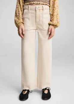 Dzieci MANGO Dżinsy*Dżinsy culotte z postrzępionymi nogawkami