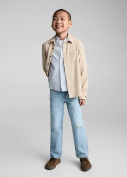 Dzieci MANGO Dżinsy*Dżinsy Dad z ozdobnymi rozdarciami