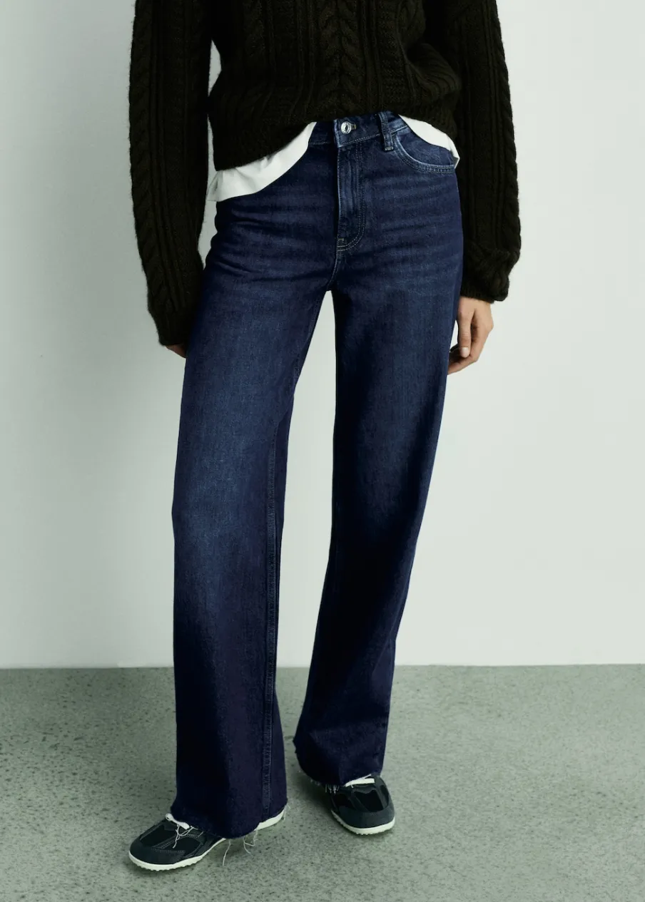 MANGO Dżinsy*Dżinsy Danila wideleg z wysokim stanem