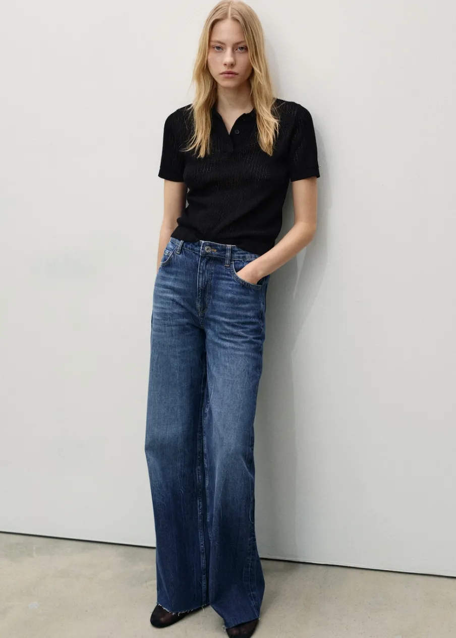 MANGO Dżinsy*Dżinsy Danila wideleg z wysokim stanem