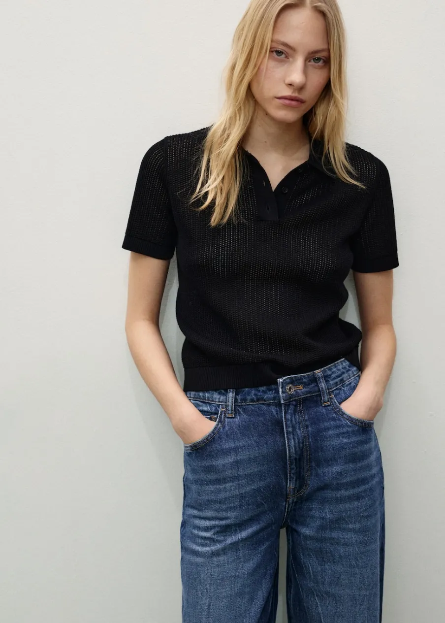 MANGO Dżinsy*Dżinsy Danila wideleg z wysokim stanem