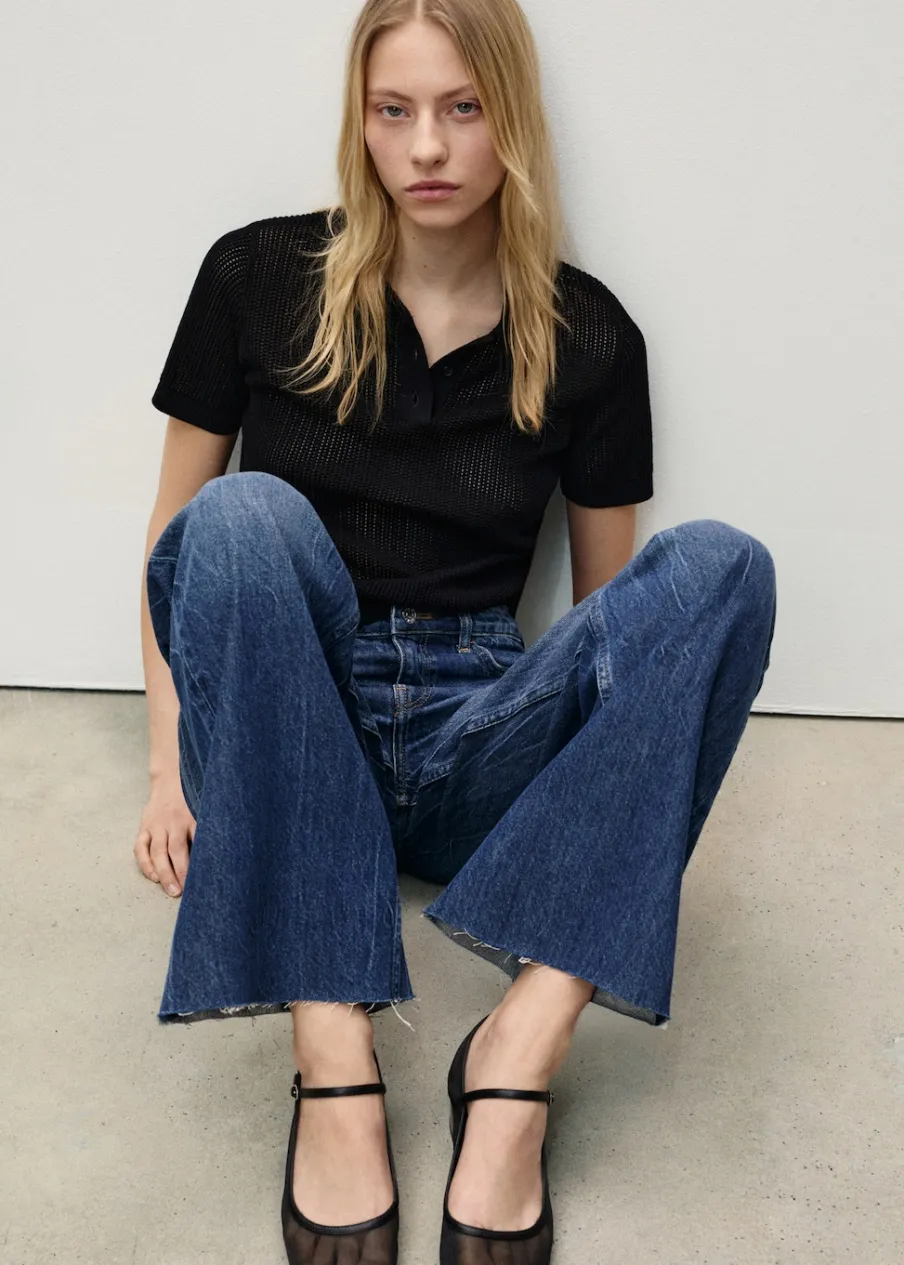 MANGO Dżinsy*Dżinsy Danila wideleg z wysokim stanem