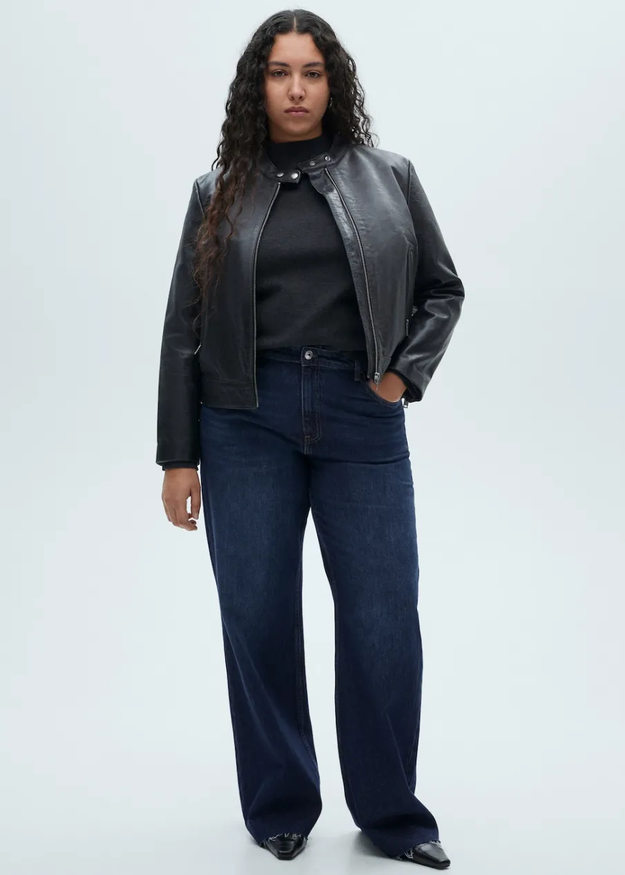 MANGO Dżinsy*Dżinsy Danila wideleg z wysokim stanem